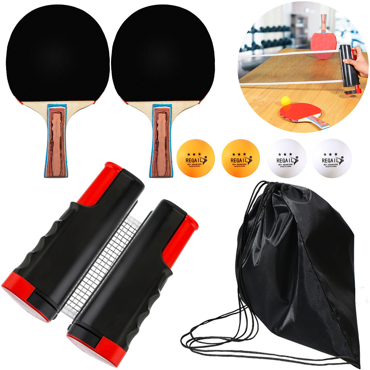 Special Offer PT-260 Portable Table Tennis Rackets Telescopic Net Rack Set