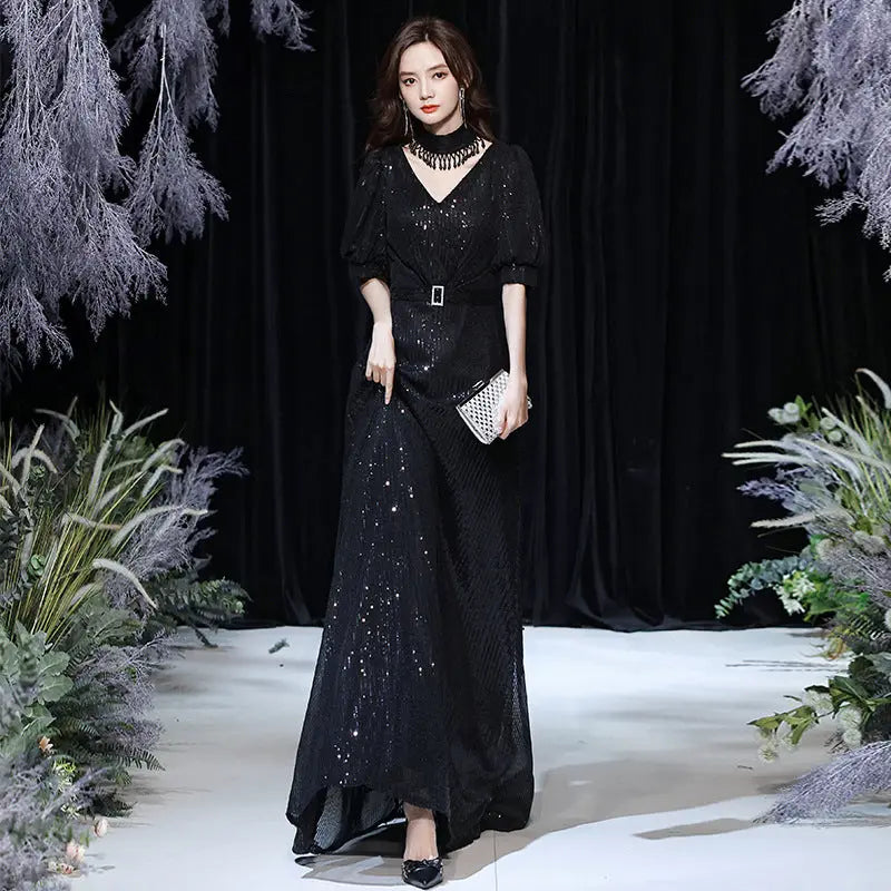 New Temperament Golden Dignified Atmosphere Dress - Ocean Vault