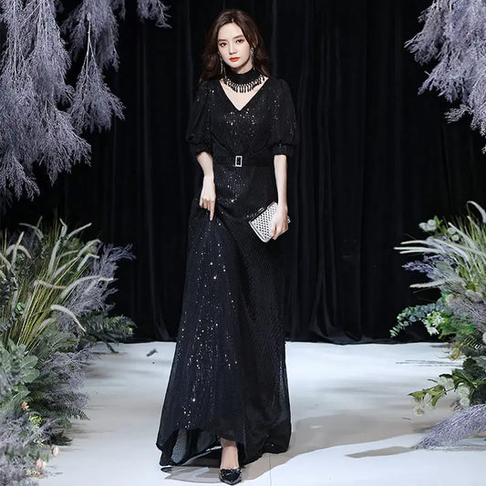 New Temperament Golden Dignified Atmosphere Dress - Ocean Vault