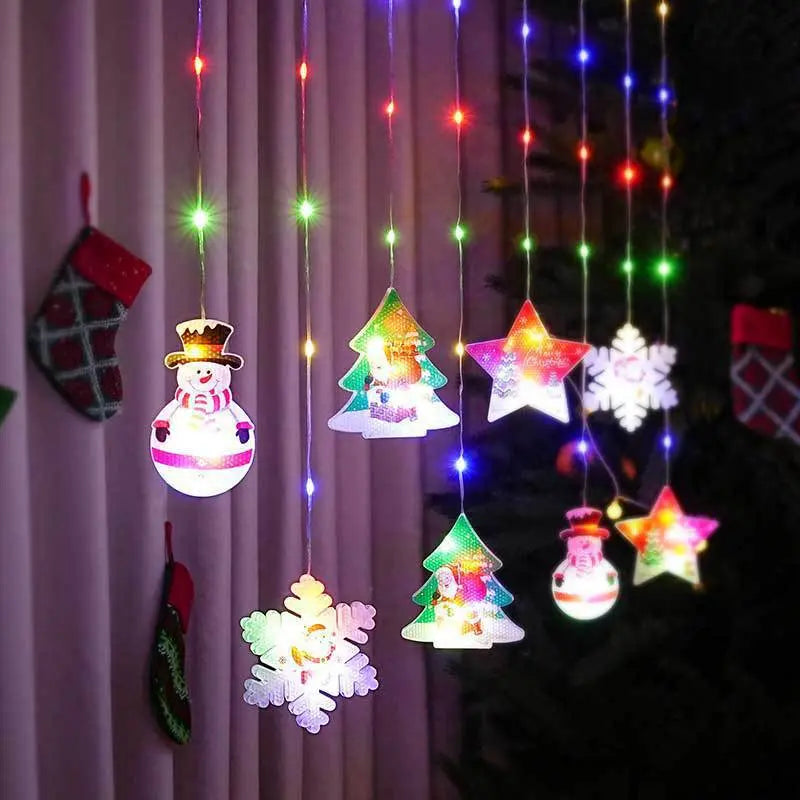 Painted Christmas Curtain Lights Holiday Layout Rubber-covered Wire Ambience Light - Ocean Vault