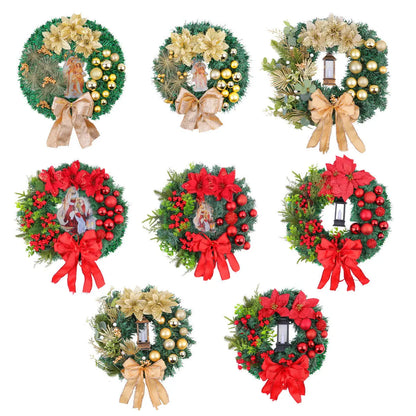 Christmas Light Wreath Door And Window Decoration Vine Ring - Ocean Vault