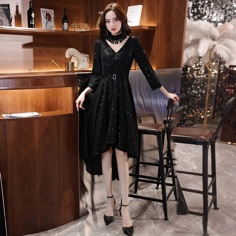 New Temperament Golden Dignified Atmosphere Dress - Ocean Vault