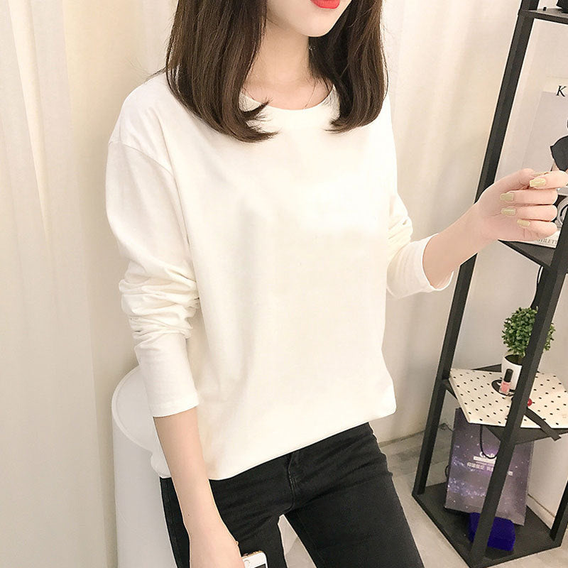 Spring And Autumn New T-shirt Versatile Bottoming Shirt Slim Fit Slimming