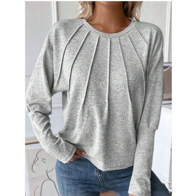 Spring And Autumn Long Sleeve Solid Color Loose Sweater