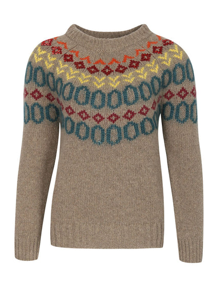 Women's Round Neck Multi-color Loose Fashion Pullover Sweater
