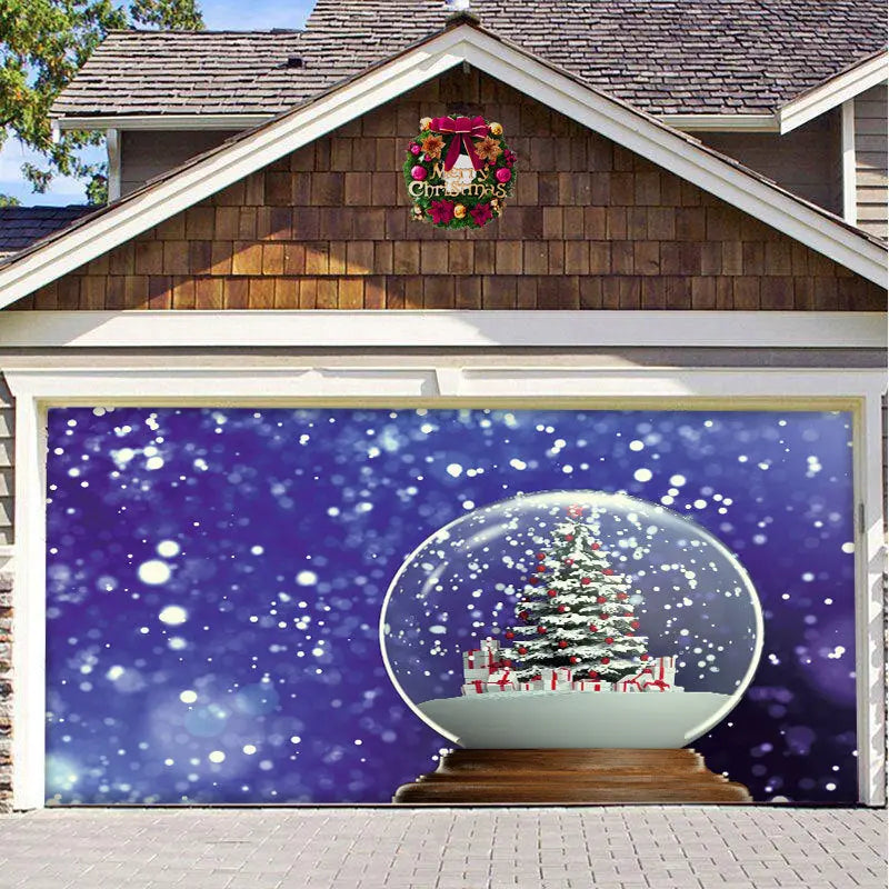 Christmas Background Hanging Cloth Garage Door Patch Holiday Party - Ocean Vault