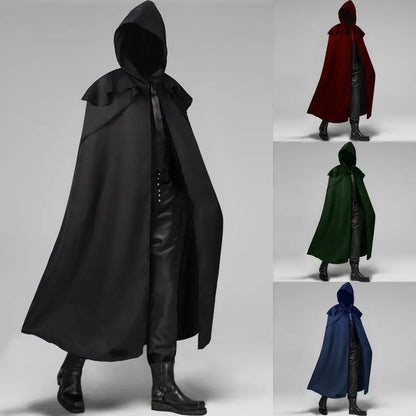 Halloween Ball Dress Up Death Cloak Medieval Hoodie Cloak - Ocean Vault