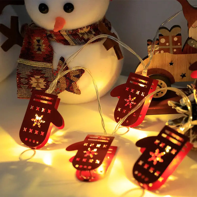 Christmas LED Light String Santa Claus Elk Snowman Xmas Ornament String Light Christmas Decorations New Year Navidad Gift - Ocean Vault