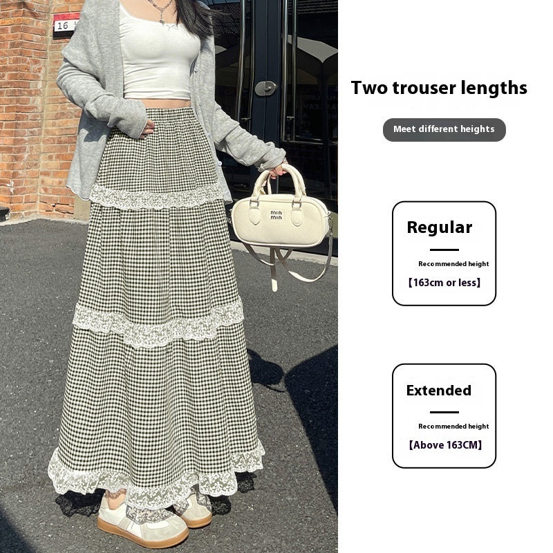 High Waist Slimming A- Line Large Skirt Half-length