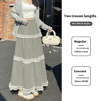 High Waist Slimming A- Line Large Skirt Half-length