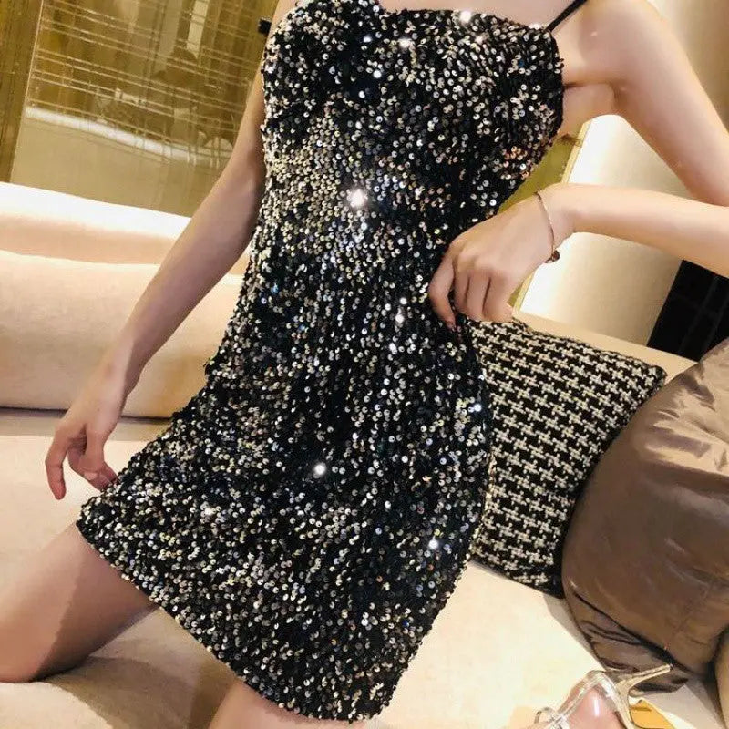 Temperament Nightclub Disco Waist-tight Slim Looking Base Short Skirt For Women - Ocean Vault