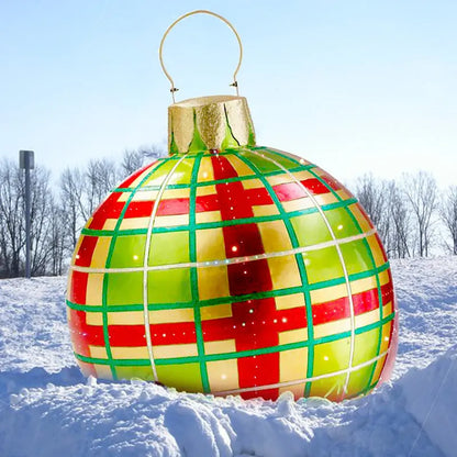 Christmas Ornament Ball Outdoor Pvc 60CM Inflatable Decorated Ball PVC Giant Big Large Balls Xmas Tree Decorations Toy Ball - Ocean Vault