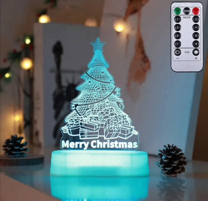 Christmas Decoration 3D Lamp Acrylic LED Night Lights New Year Valentines Day Christmas Kids Gift Christmas Ornaments - Ocean Vault