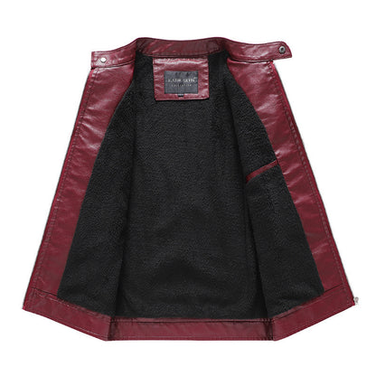 Motorcycle Leather Coat For Men Autumn And Winter New Men