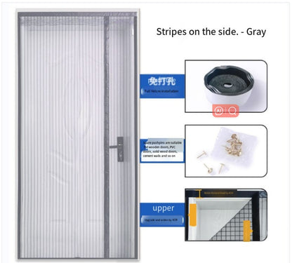 Decorative Magnetic Magic Door Curtain Stickers Punch-free Household