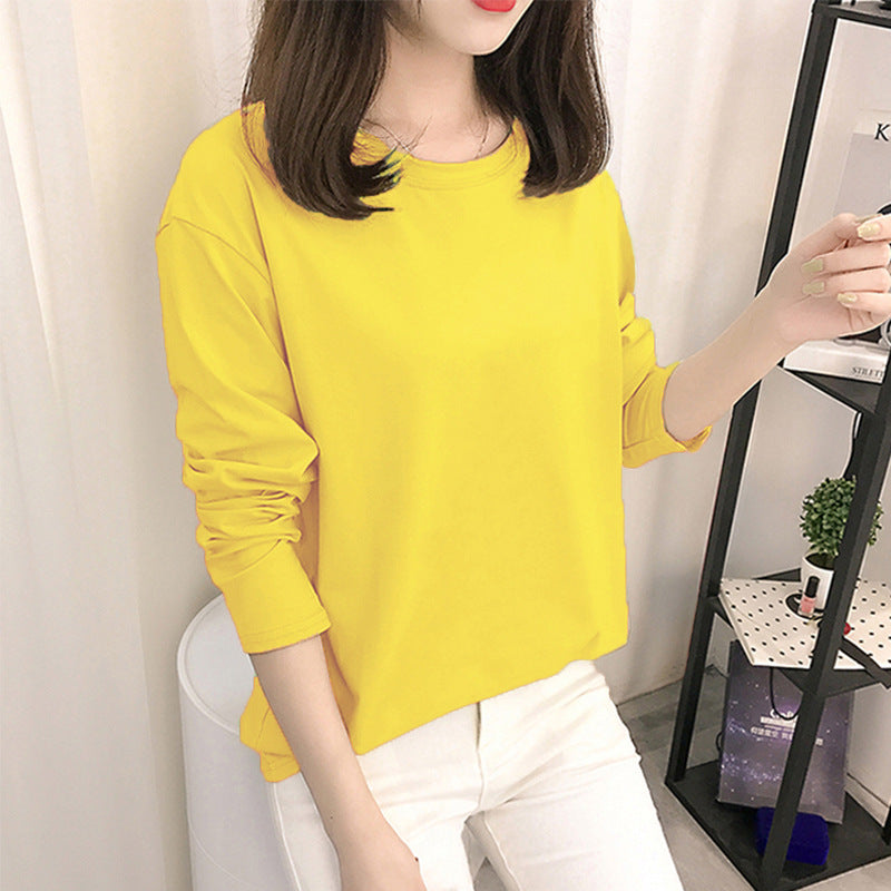 Spring And Autumn New T-shirt Versatile Bottoming Shirt Slim Fit Slimming