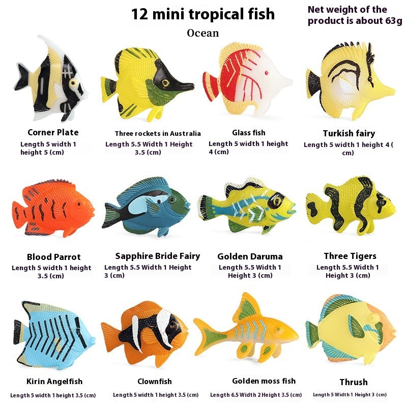 Simulation Marine Animal Model Children's Cognitive Toy