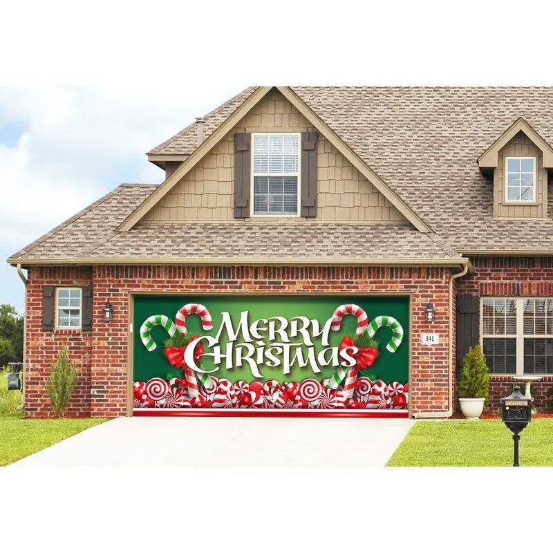 Christmas Background Hanging Cloth Garage Door Patch Holiday Party - Ocean Vault