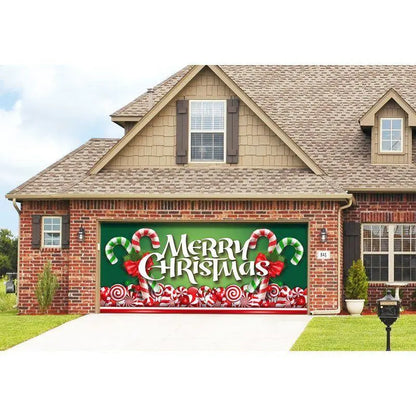 Christmas Background Hanging Cloth Garage Door Patch Holiday Party - Ocean Vault