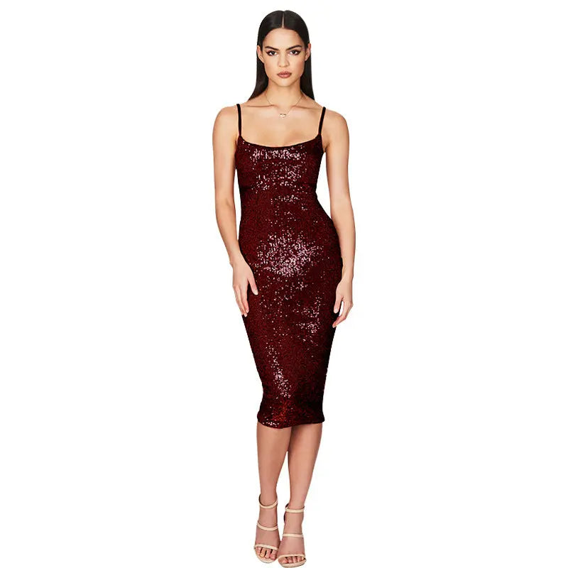 Dress Women's Sleeveless Backless Sling - Ocean Vault