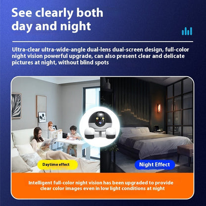 Wireless Smart 360-degree HD Dual Lens Robo Camera