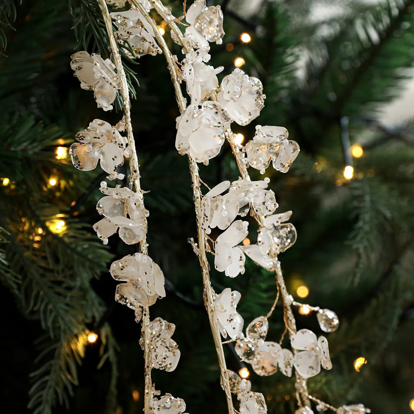 Christmas Acrylic White Crystal Twig Cutting Creative Decoration - Ocean Vault