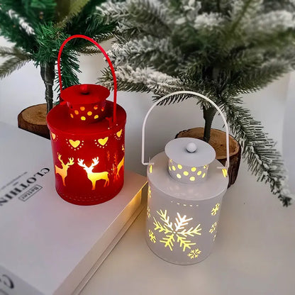 Christmas Candle Lights LED Small Lanterns Wind Lights Electronic Candles Nordic Style Creative Holiday Decoration Decorations - Ocean Vault