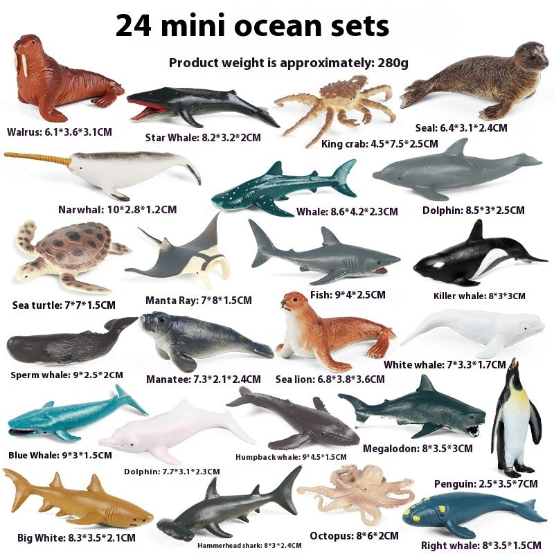 Simulation Marine Animal Model Children's Cognitive Toy