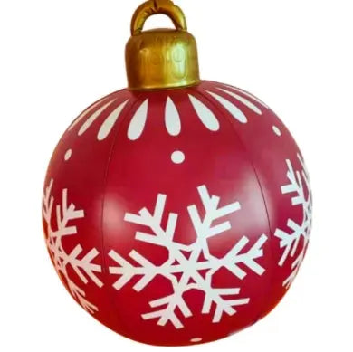 Christmas Ornament Ball Outdoor Pvc 60CM Inflatable Decorated Ball PVC Giant Big Large Balls Xmas Tree Decorations Toy Ball - Ocean Vault