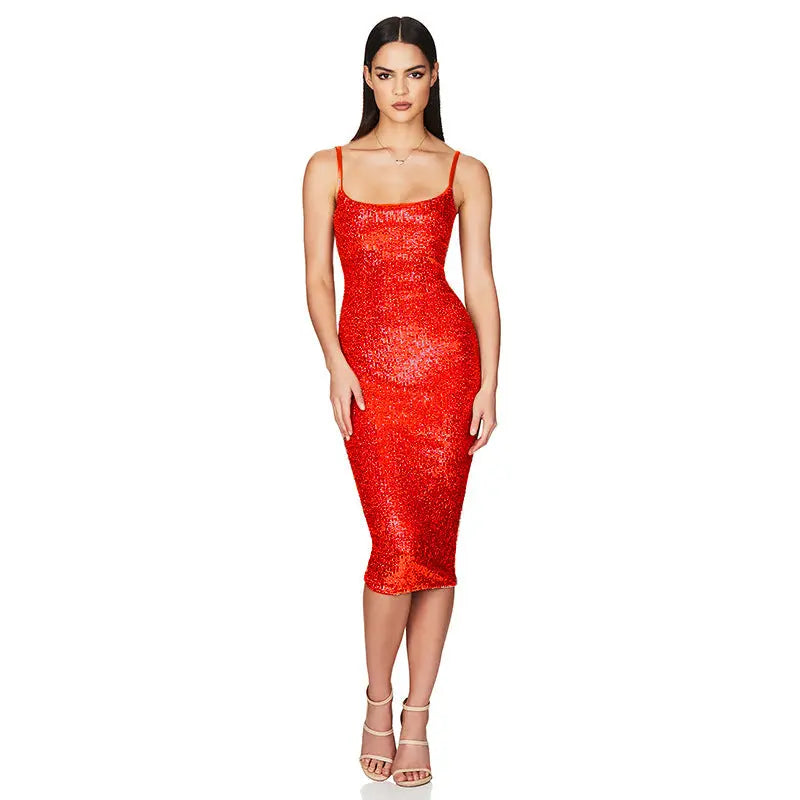 Dress Women's Sleeveless Backless Sling - Ocean Vault