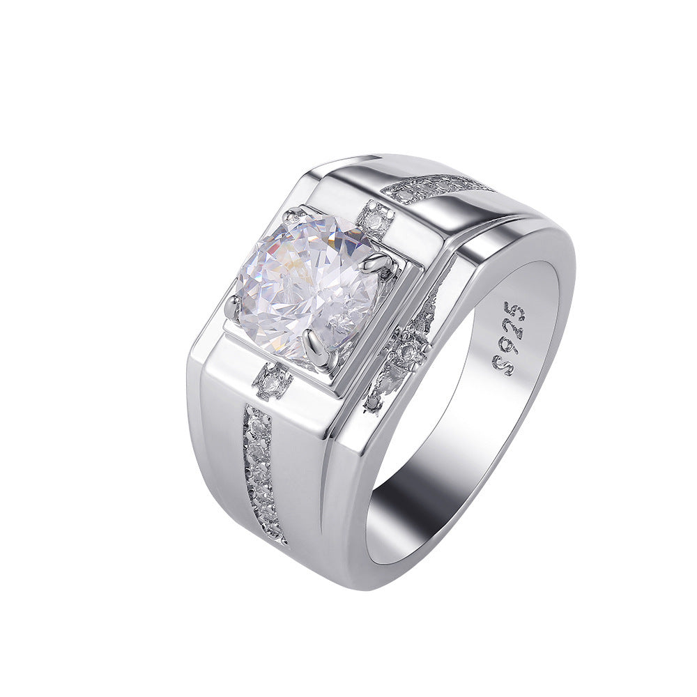 Fashion Diamond Business Men's Ring