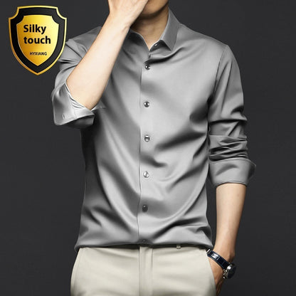 Long Sleeve Shirt Men's Anti-wrinkle Non-ironing Business Clothing Shirt