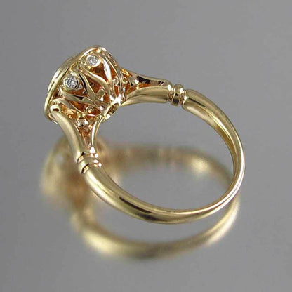 Gold Exquisite Micro-inlaid Ring Set