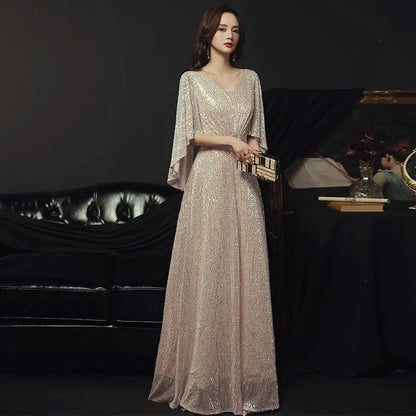 New Temperament Golden Dignified Atmosphere Dress - Ocean Vault