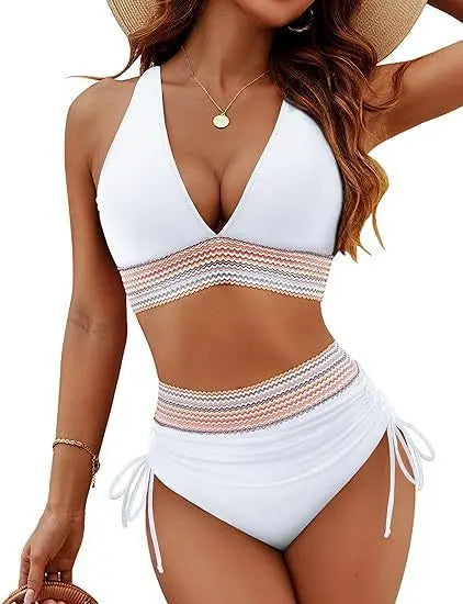 Fashion Women's High Waist Bikini Split Suit Ocean Vault
