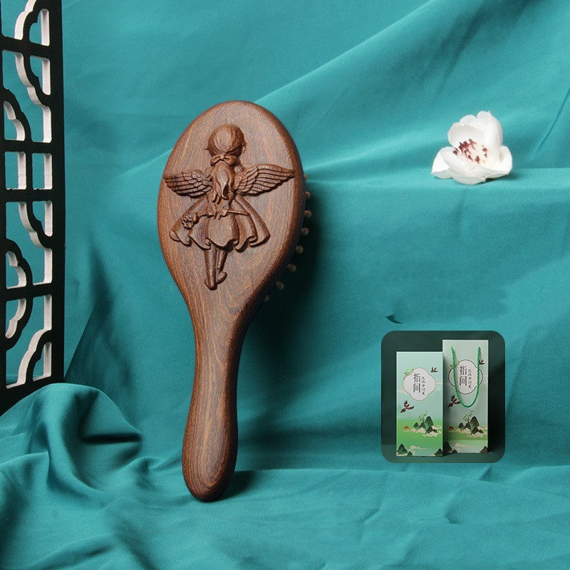 Airbag Massage Comb Large Wooden For Women Only