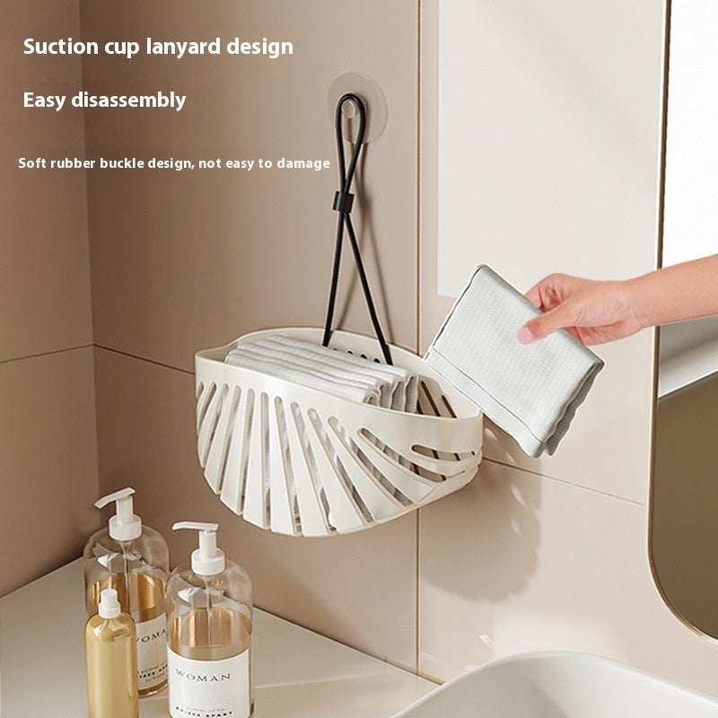 Shell Sink Filter Net Storage Rack Punch-free Drain Basket