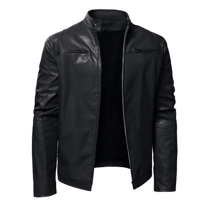 Men's Business Gentleman Fleece-lined Thickened Zipper Cardigan