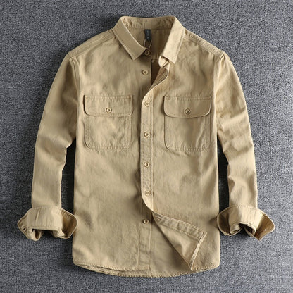 Design Sense Overalls Long Sleeve Shirt Men