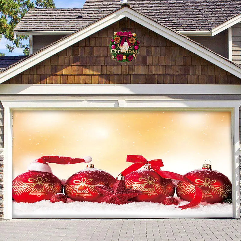 Christmas Background Hanging Cloth Garage Door Patch Holiday Party - Ocean Vault