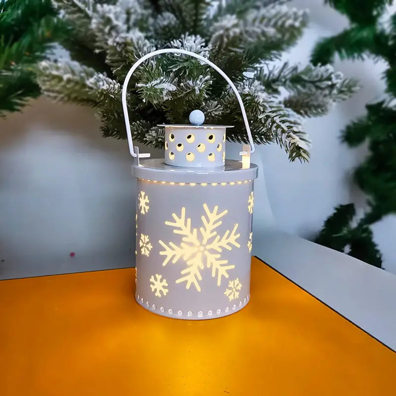 Christmas Candle Lights LED Small Lanterns Wind Lights Electronic Candles Nordic Style Creative Holiday Decoration Decorations - Ocean Vault