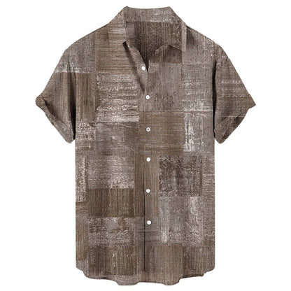 Men's Casual Fashion 3D Digital Printing Short Sleeve Shirt