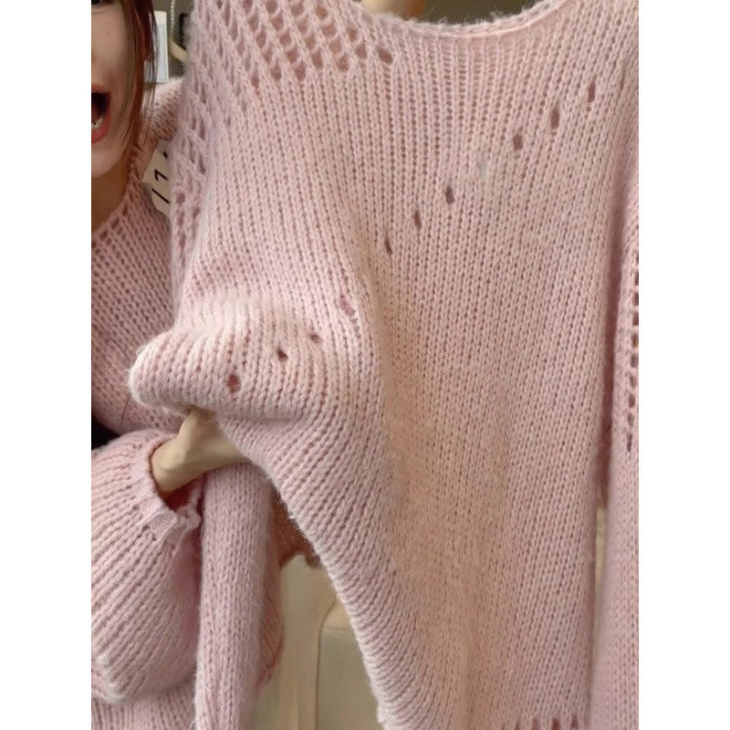 Women's Style Knitted Hollow Out Sweater