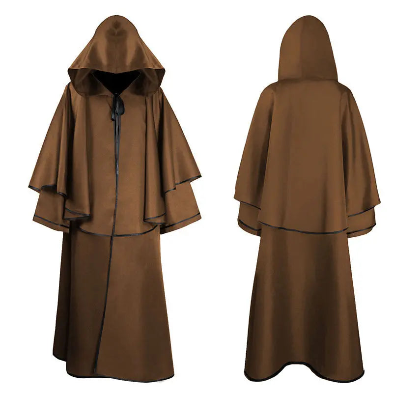Halloween Ball Dress Up Death Cloak Medieval Hoodie Cloak - Ocean Vault